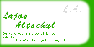lajos altschul business card